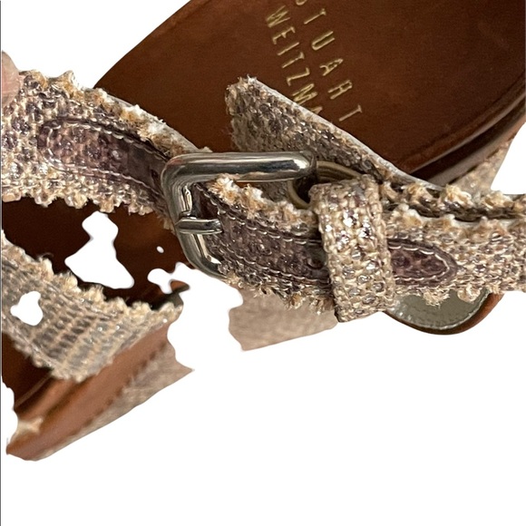 Stuart Weitzman platform tan/brown wedges size 10M - Picture 7 of 12